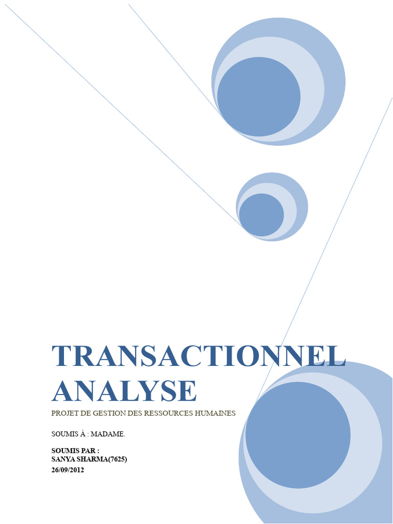 Analyse Transactionnelle et Comportement | PDF | Psychologie | Concept ...