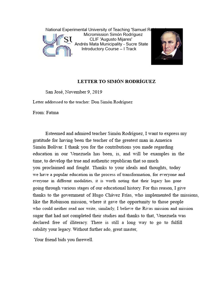 Letter To Simon Rodriguez - Doc Fatima | PDF