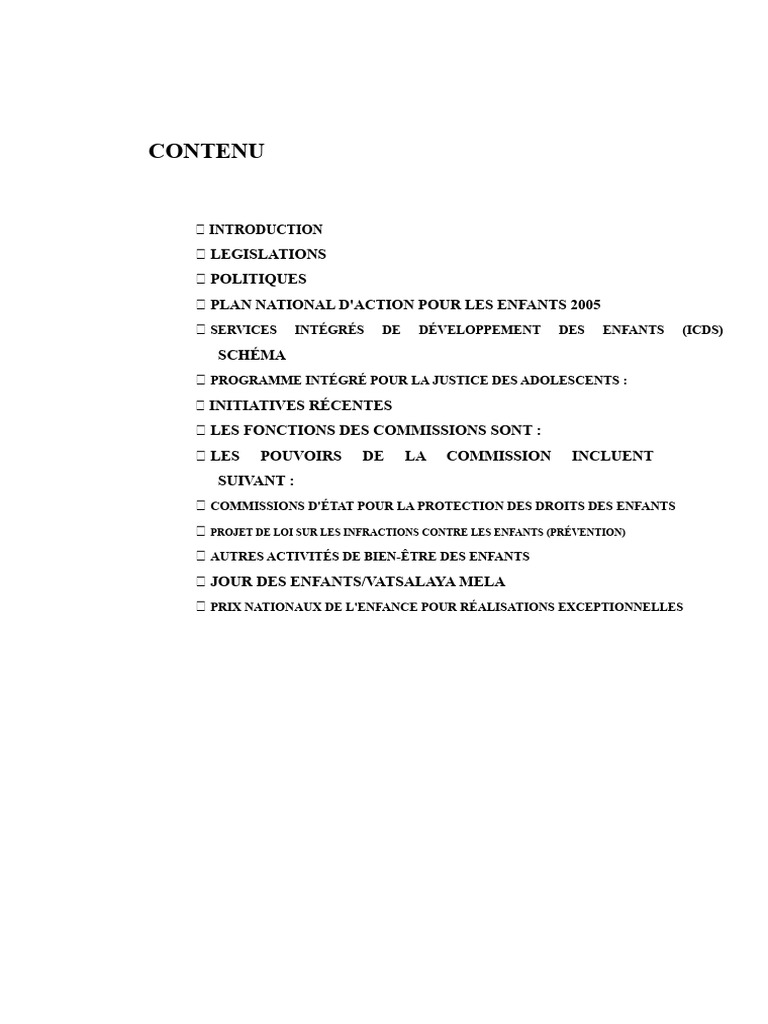 Protection et développement des enfants en Inde | PDF | Droits des ...