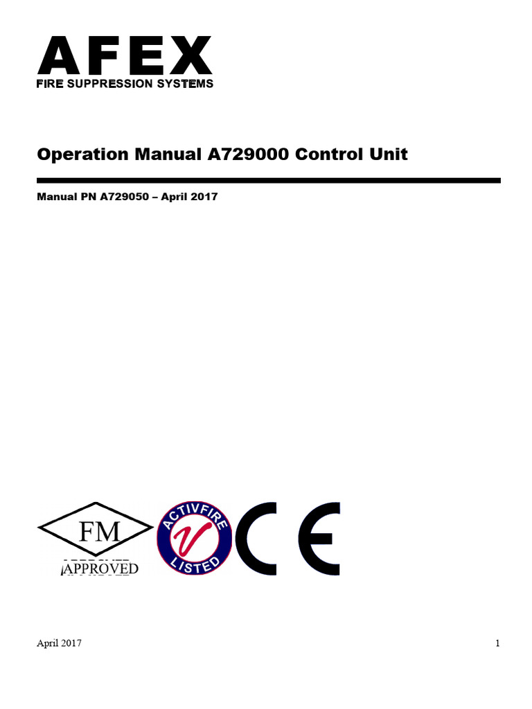 AFEX A729000 Control Unit Manual | PDF | Electrical Connector | Relay
