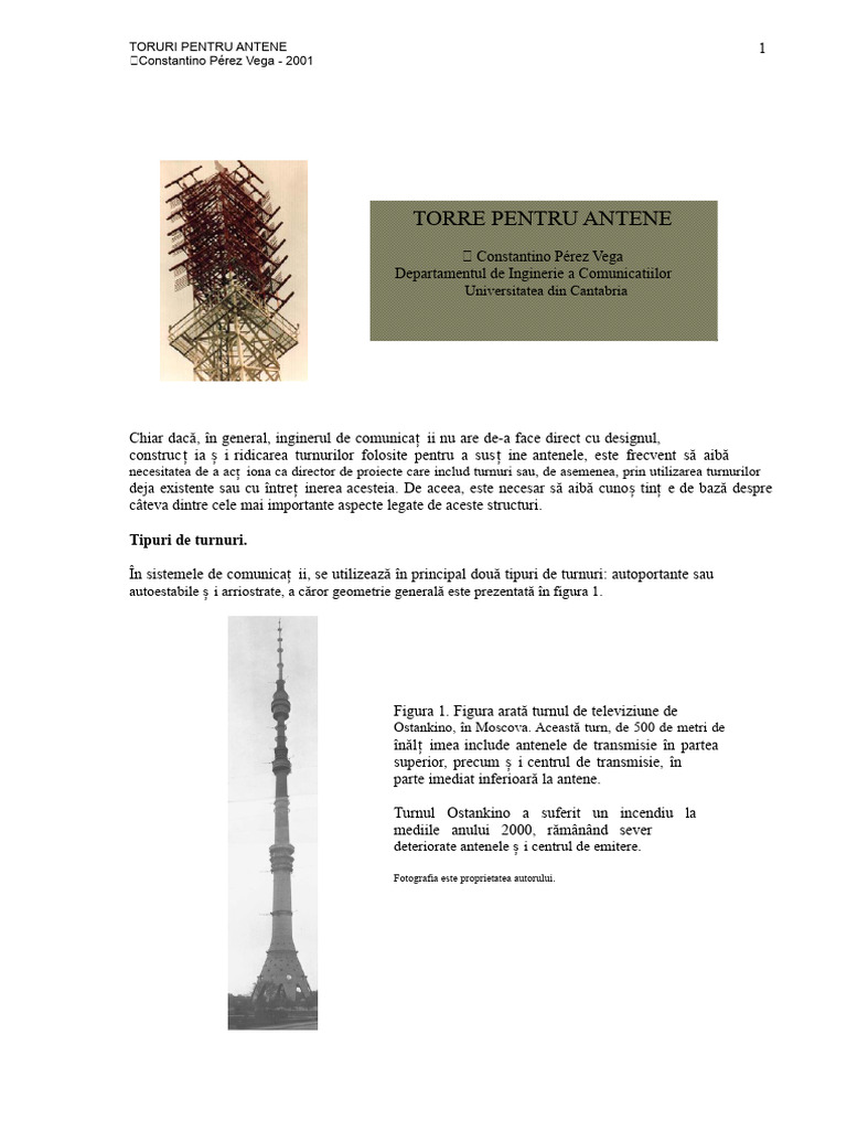 Turnuri Pentru Antene | PDF