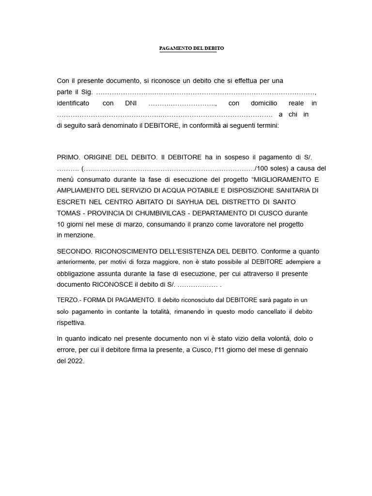 Riconoscimento Di Pagamento | PDF