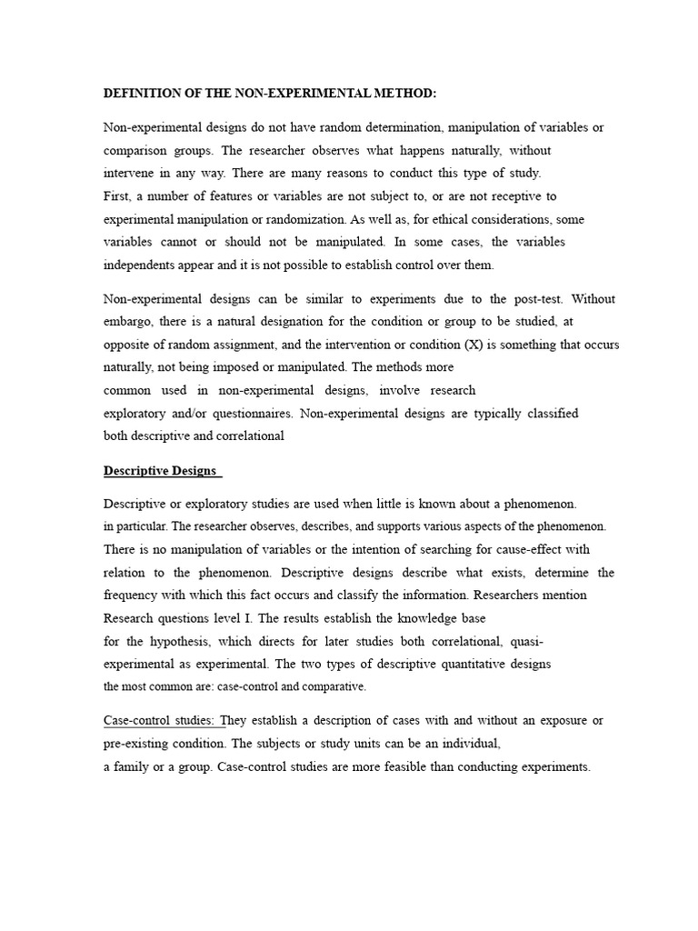 Understanding Non-Experimental Methods | PDF | Experiment | Scientific ...