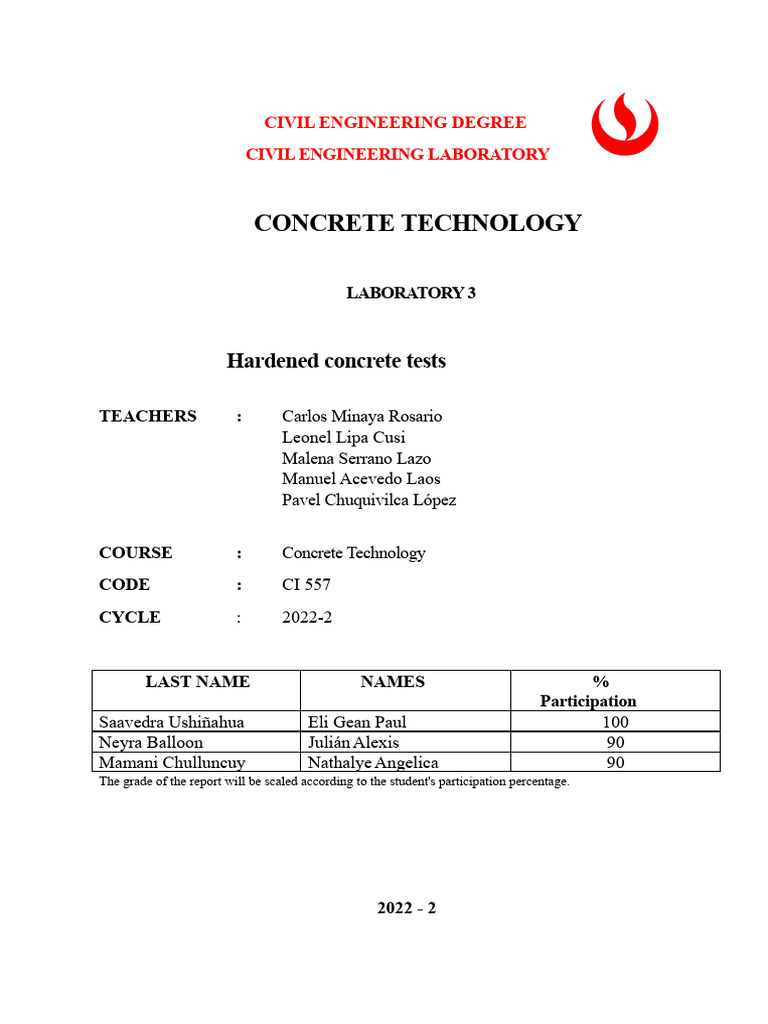 Concrete Technology Laboratory Tests | PDF | Concrete | Strength Of ...