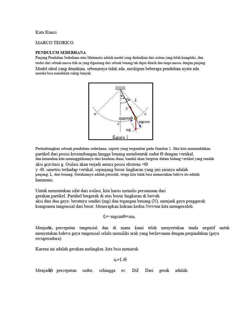 Pendulum Sederhana: Teori dan Sejarah | PDF