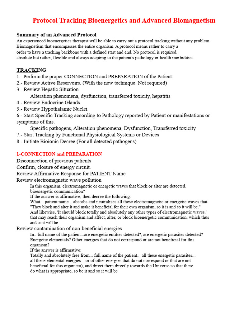 Advanced Biomagnetism Protocol Guide | PDF | Vein | Blood Vessel