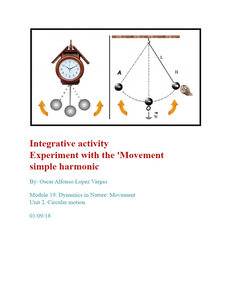 Simple Harmonic Motion Experiment Guide | PDF | Oscillation | Pendulum