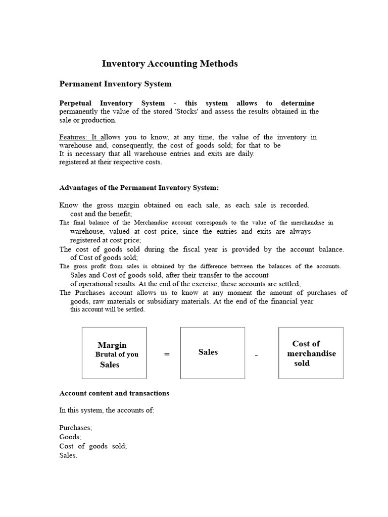 Inventory Accounting Methods Explained | PDF | Cost Of Goods Sold ...