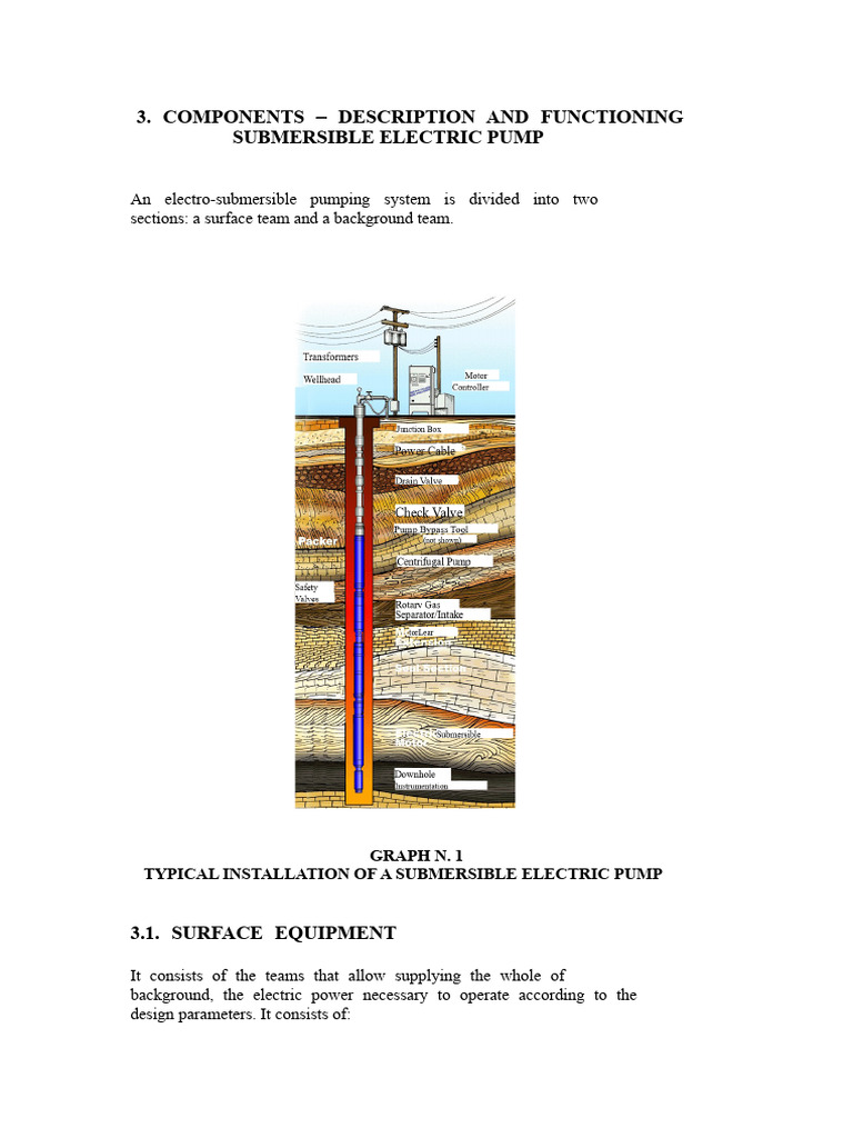 Submersible Electric Pump Components | PDF | Pump | Electric Motor
