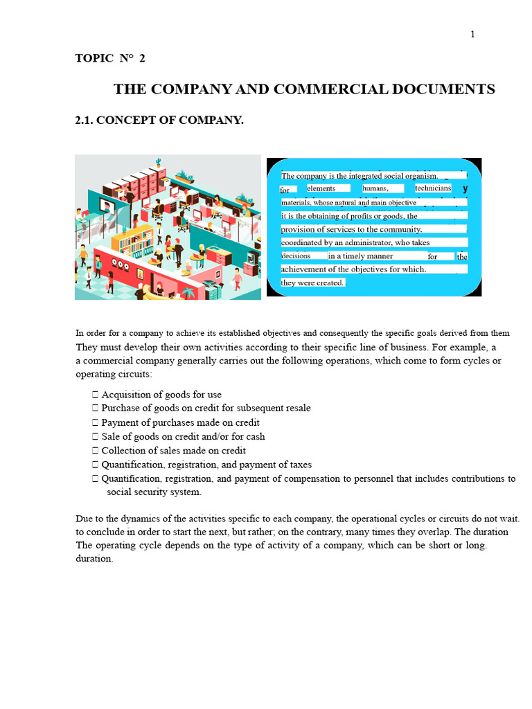Theme 2 The Company and Commercial Documents | PDF | Cheque ...