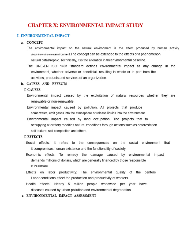 Environmental Impact Study Overview | PDF | Environmental Impact ...