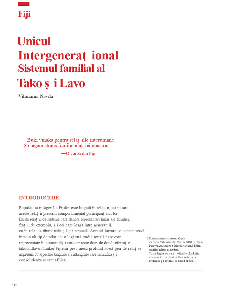 02-2. Sistemul de Familie Intergenerațional Unic Al Tako Și Lavo | PDF