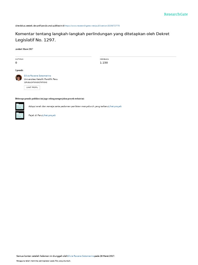 Komentar Dekret Perlindungan Anak 1297 | PDF