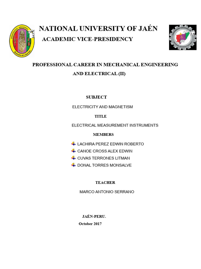 Electrical Measurement Instruments Guide | PDF | Voltage | Electric Current
