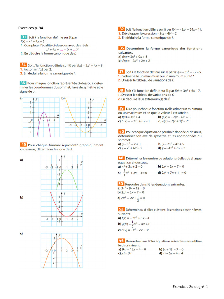 Exercice 2 D Degré | PDF