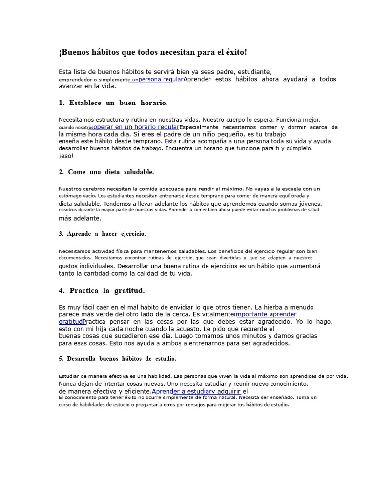 Hábitos esenciales para el éxito personal | PDF | Verdad