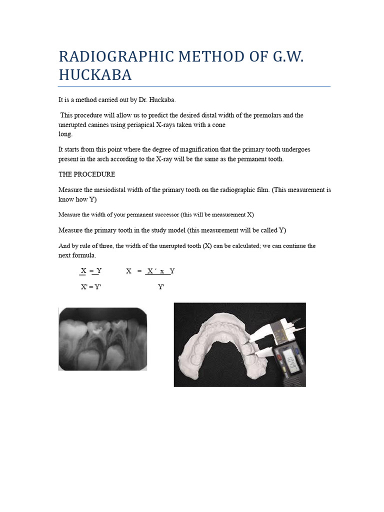 Radiographic Method of GW Huckaba | PDF