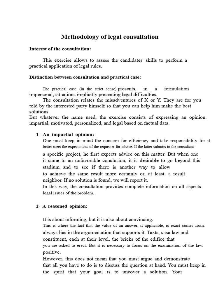 Methodology of Legal Consultation | PDF | Methodology | Knowledge