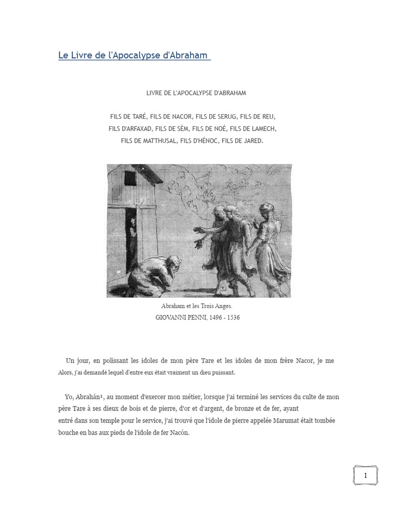 Apocalypse d'Abraham : Idoles et Réflexions | PDF | Abraham | Dieu