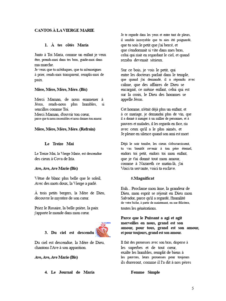 Hymnes et prières à la Vierge Marie | PDF | Marie, mère de Jésus | Jésus