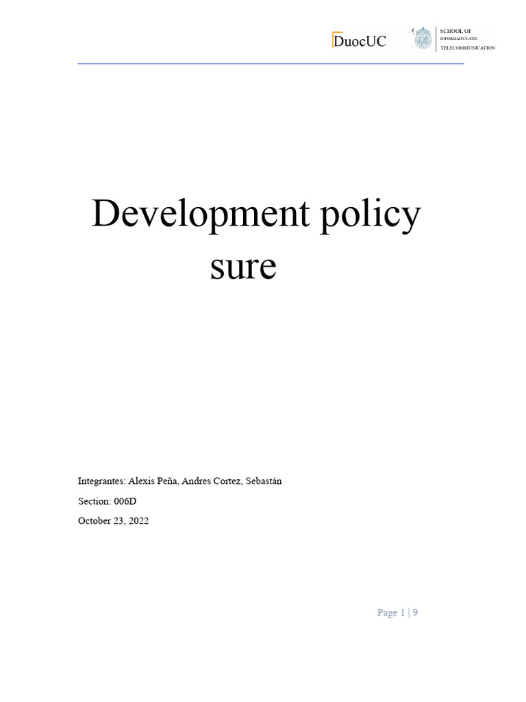 Secure Development Policy Overview | PDF | Information Security | Malware