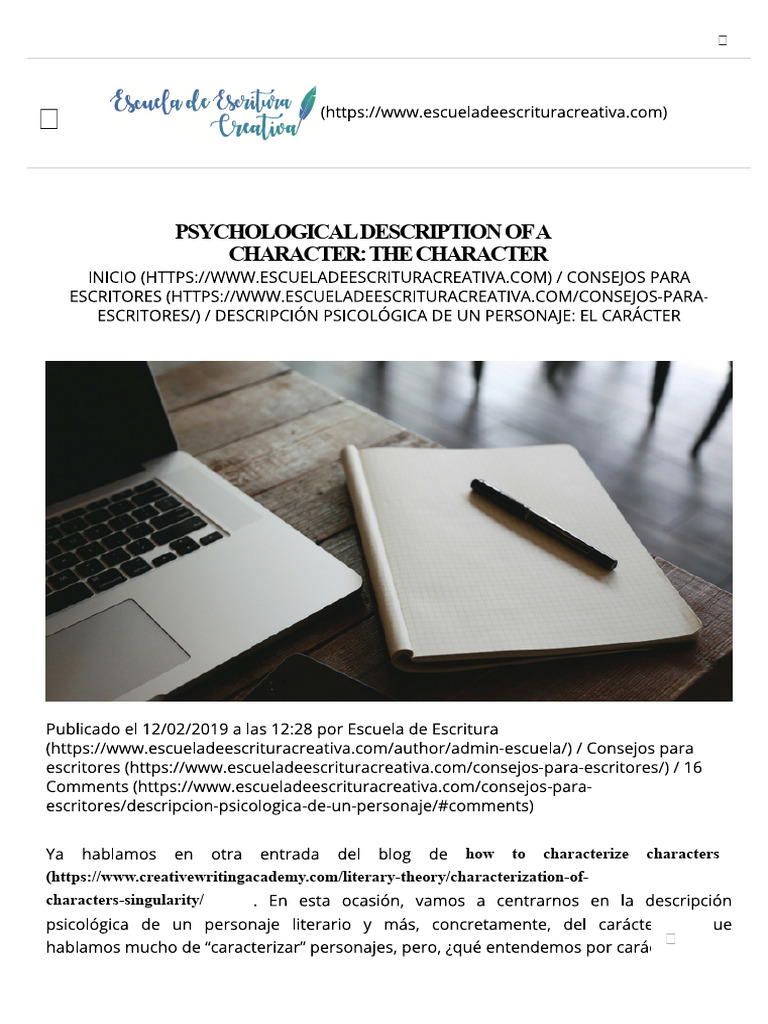 Character Development in Fiction Writing | PDF | Temperament ...