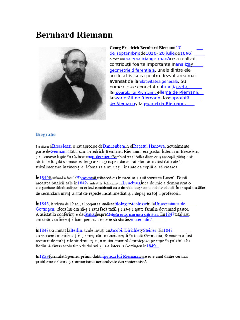 Bernhard Riemann | PDF