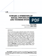 Toward A Symbiosis of Social Psychology and Tourism