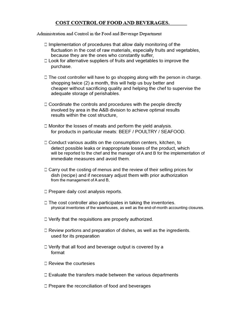 Job Description Cost Controller | PDF | Inventory | Cost Of Goods Sold