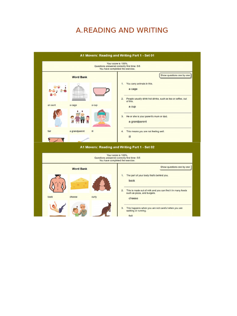 Reading and Writing | PDF