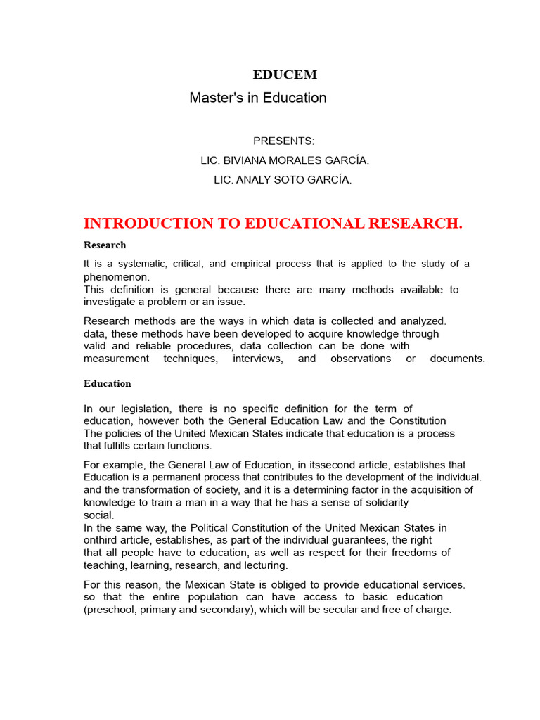 Introduction to Educational Research | PDF | Methodology | Knowledge
