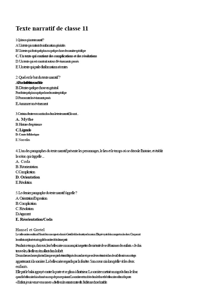 Comprendre le texte narratif | PDF | Blanche-Neige