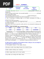 My Hobbies Worksheet for Students | PDF | Hobbies