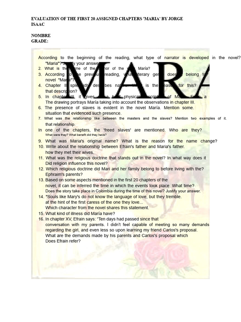 Evaluation (1st Part) Maria | PDF