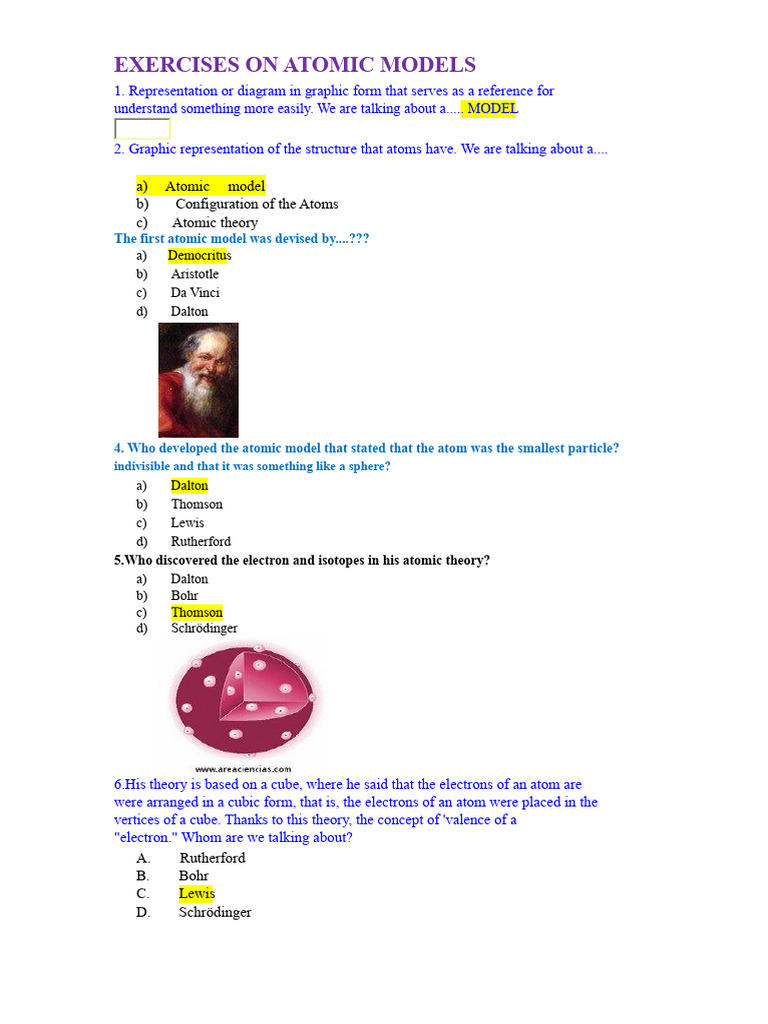Atomic Models | PDF