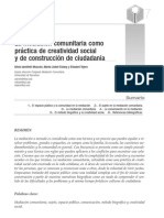 La Medicación Comunitaria Como Práctica de Creatividad Social y de Construcción de Ciudadanía