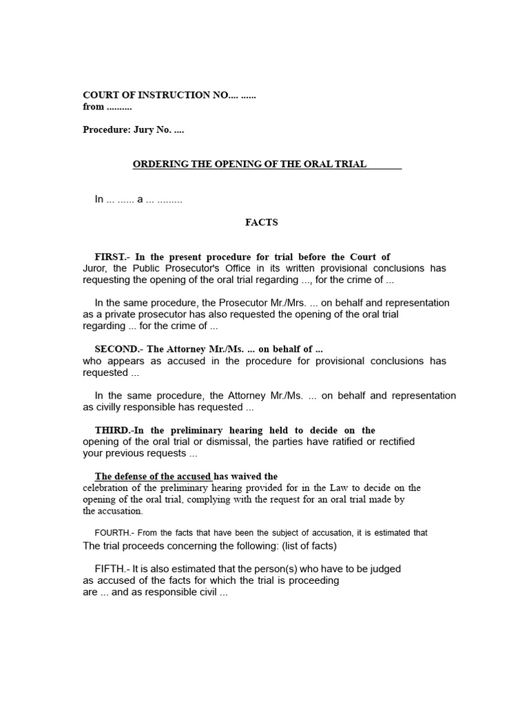 Auto Opening of Jury Trial | PDF | Trials | Prosecutor