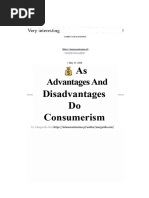Effects of Consumerism: Pros and Cons | PDF | Cost Of Living | Consumerism