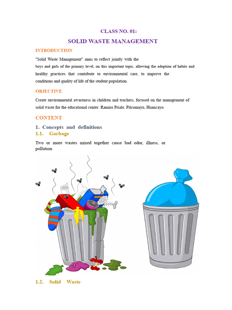 Solid Waste Management for Kids | PDF | Waste | Waste Management
