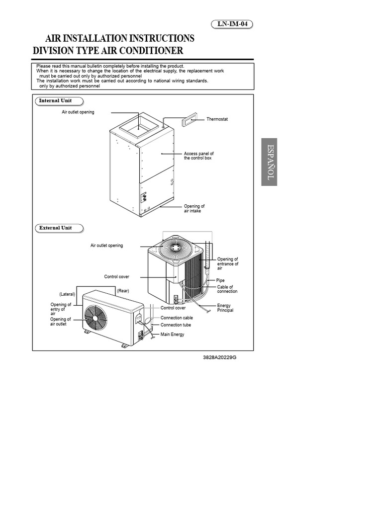 Air Conditioner Installation Guide | PDF | Pipe (Fluid Conveyance ...