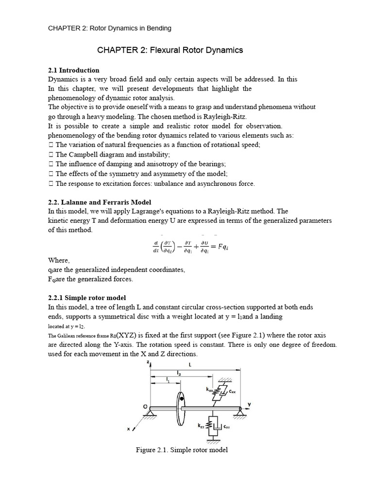 Flexural Rotor Dynamics Analysis | PDF | Bending | Rotation