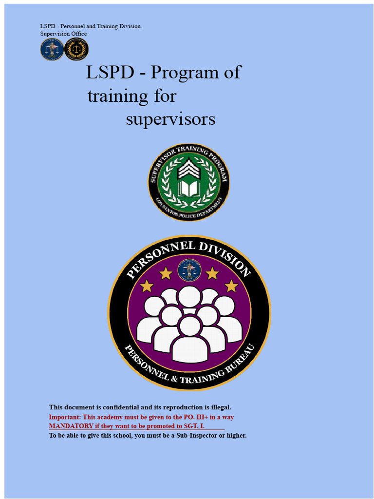 Training Program For Supervisors. | PDF | Sergeant