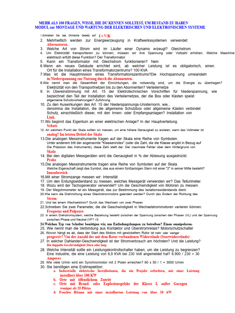 100 Fragen, Deren Antworten Du Wissen Solltest | PDF
