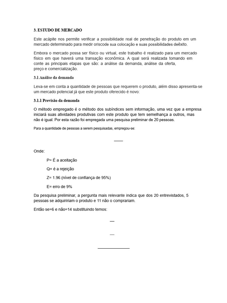 Estudo de Mercado para Novo Produto | PDF | Mercado (economia) | Marketing
