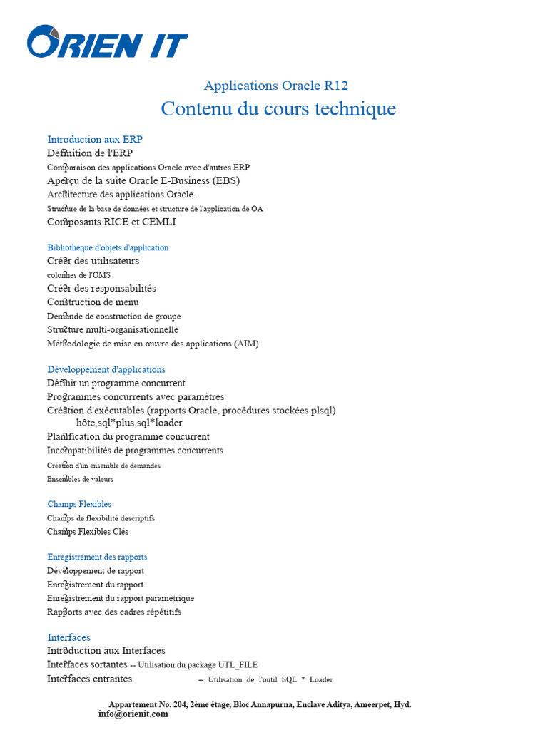 Guide complet sur les applications Oracle R12 | PDF | Progiciel de ...
