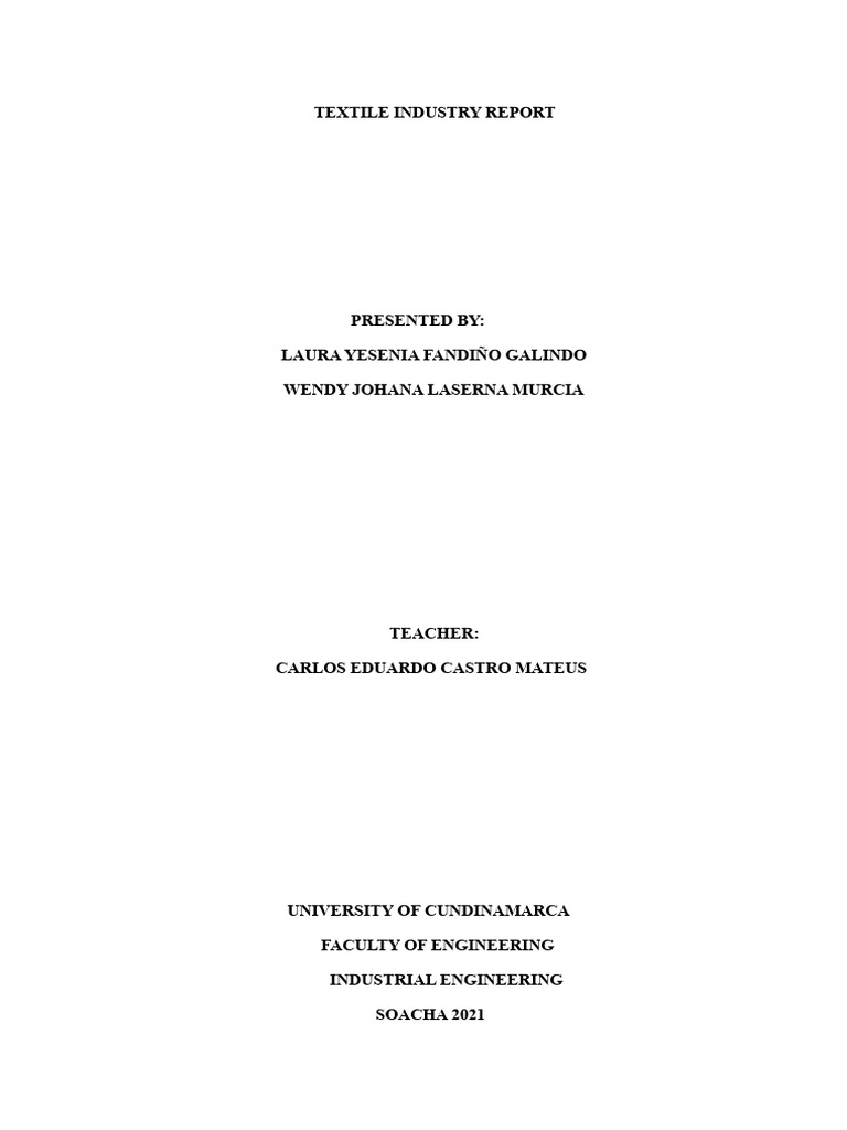 Complete Report Textile Sector | PDF | Textiles | Clothing