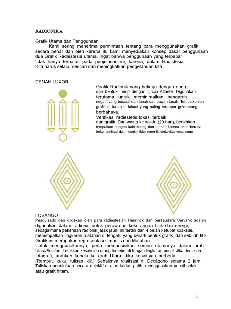 Panduan Penggunaan Grafik Radionik | PDF