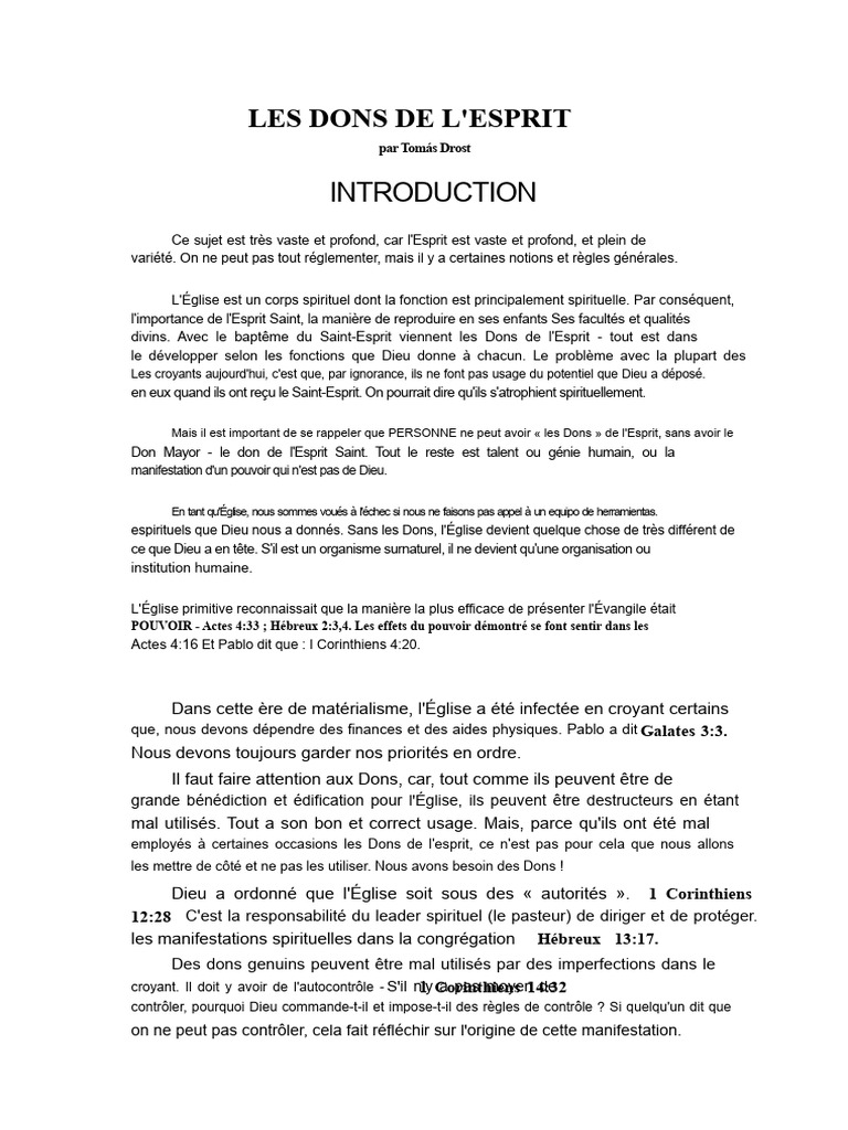 Comprendre les Dons de l'Esprit | PDF | Miracle | Dieu