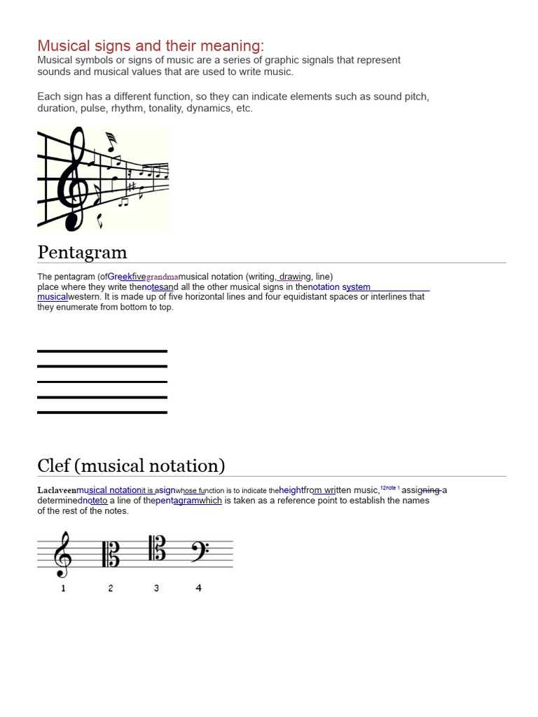 Understanding Musical Signs and Symbols | PDF | Sound | Waves