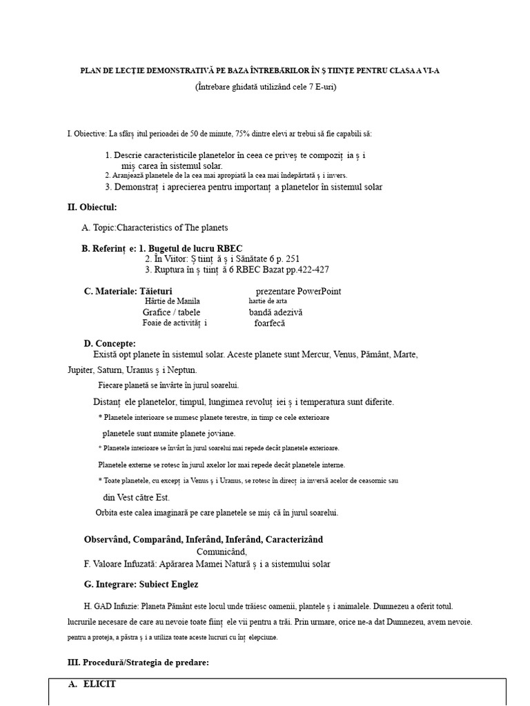 Sample Lesson Exemplar | PDF